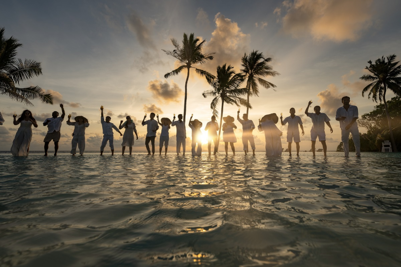 petrecere pe plaja ifuru island maldives